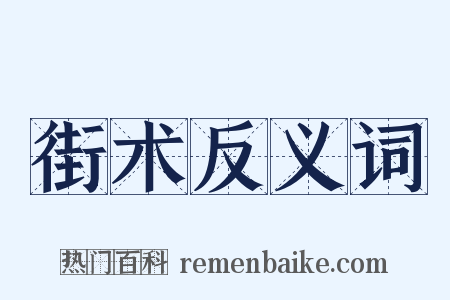 街术反义词是什么意思的图片
